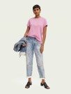 Scotch & Soda - Regular Fit T-shirt With Splitted Hem - Orchid Pink  thumbnail