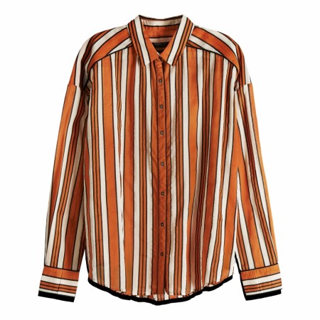 Maison Scotch - Boxy Fit Allover Printed Viscose Mix Shirt - Oransje