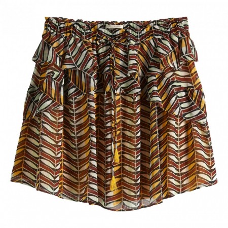 Maison Scotch - Printed Skirt With Ruffles